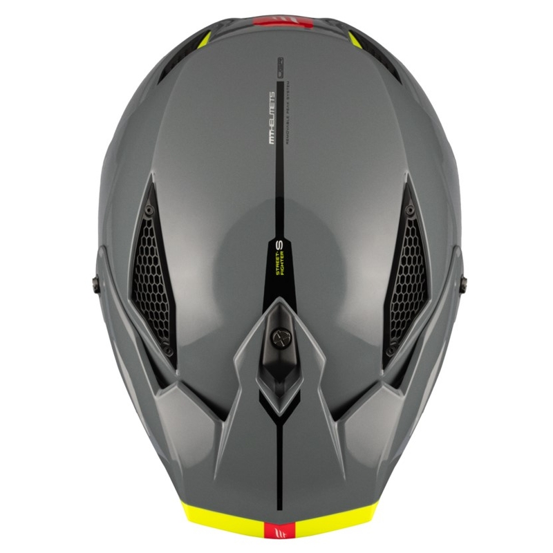 Casca deschisa cu masca MT Streetfighter SV S Solid A22 gri lucios cu vizor iridium