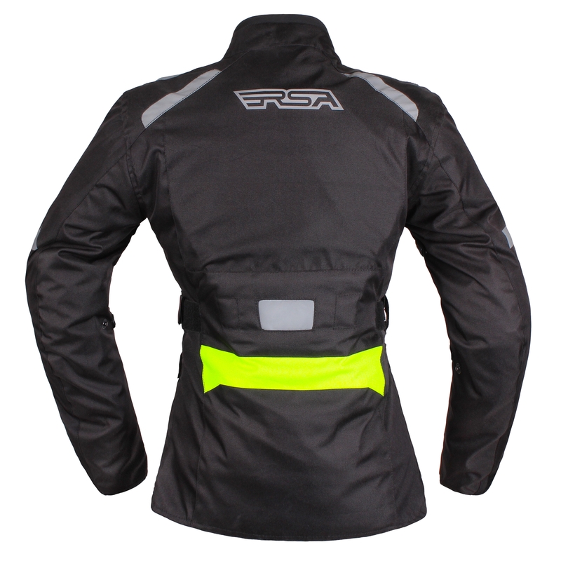 Jacheta de motociclete pentru femei RSA Gun negru-fluo galben výprodej lichidare