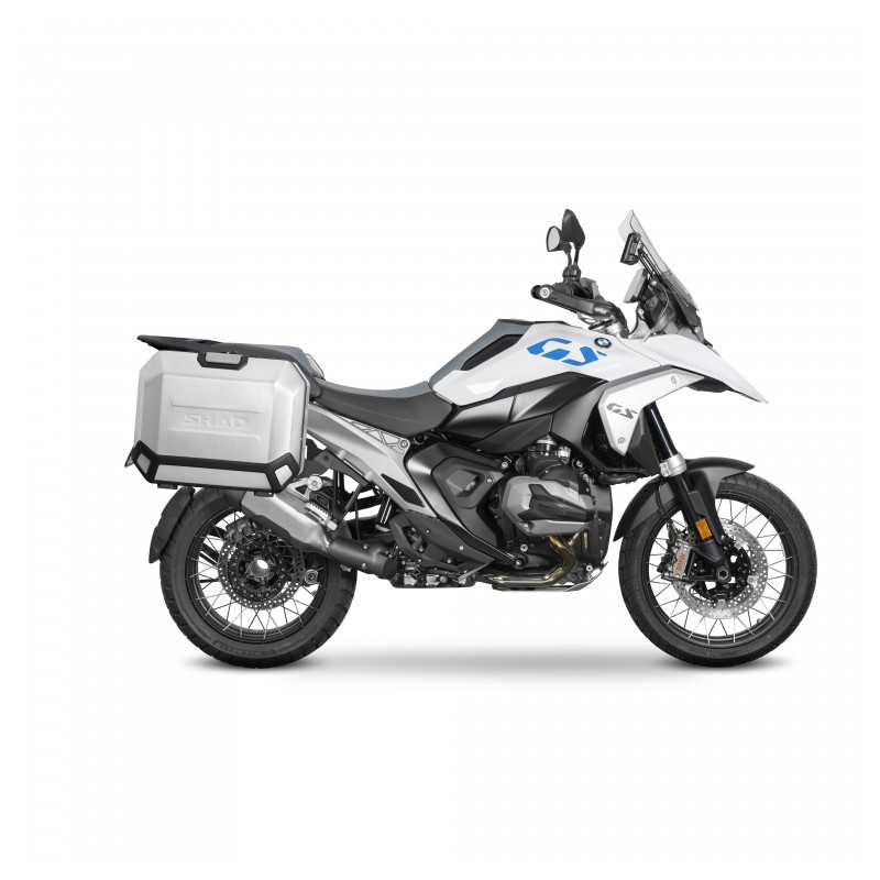 Set complet de cutii laterale de aluminiu, SHAD TERRA, 36L / 47L, incluzand kit de montaj SHAD BMW R 1300 GS