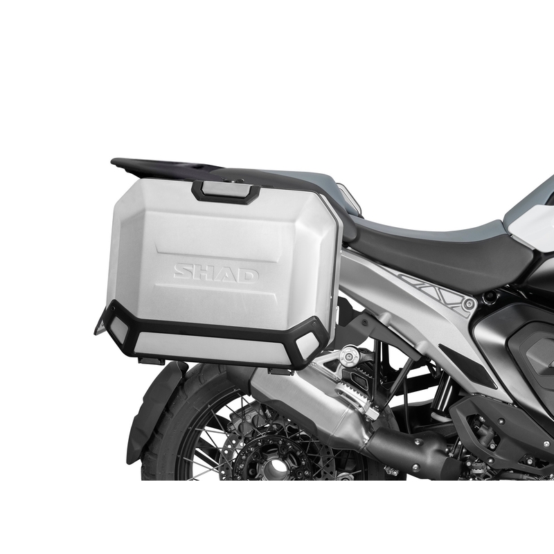 Set complet de cutii laterale de aluminiu, SHAD TERRA, 36L / 47L, incluzand kit de montaj SHAD BMW R 1300 GS