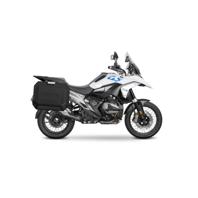 Set complet de cutii laterale de aluminiu, SHAD TERRA, 36L / 47L, incluzand kit de montaj SHAD BMW R 1300 GS