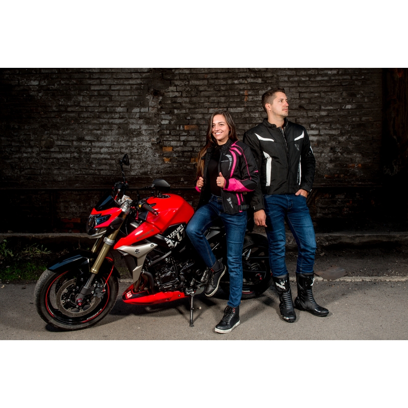 Jacheta de motociclete pentru femei RSA Queen negru și roz lichidare