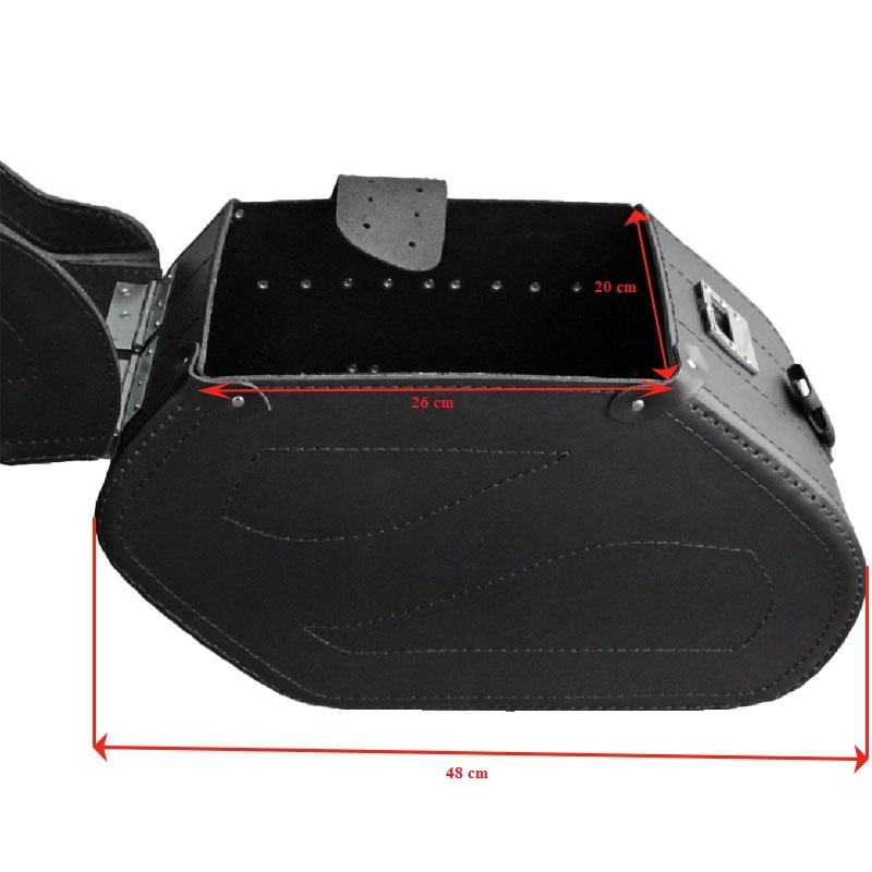Genti moto din piele RSA S221 cu incuietoare neagra