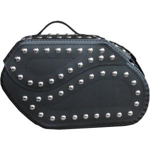 Genti moto din piele RSA S221 cu broasca si nituri negre