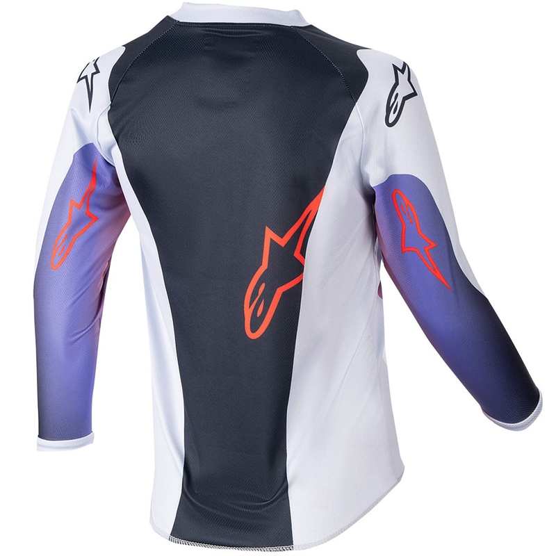 Tricou Motocross Alpinestars Racer Hoen pentru copii Gri deschis-Degradat-Negru