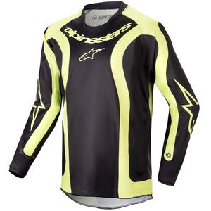Tricou Motocross Alpinestars Racer Lurv Copii Negru-Galben Fluo