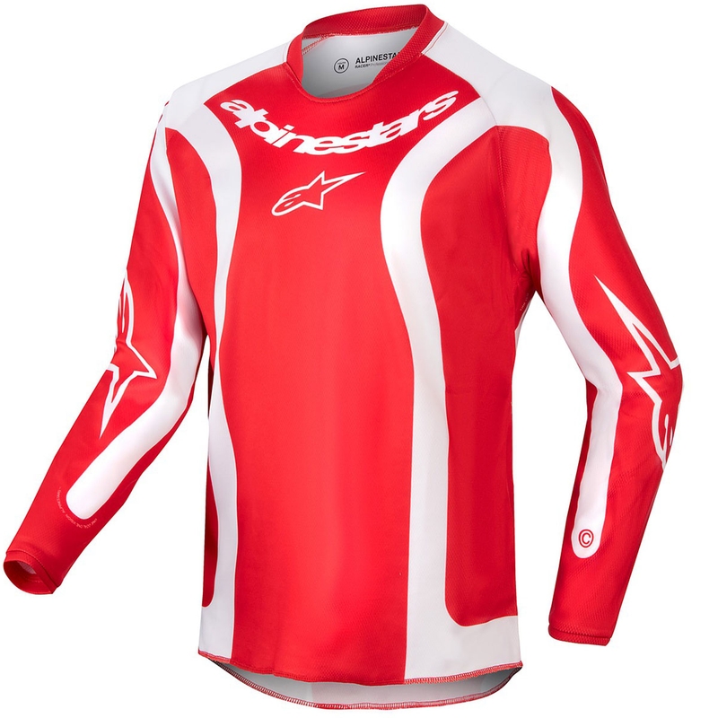 Copii Motocross Jersey Alpinestars Racer Lurv 2024 roșu și alb