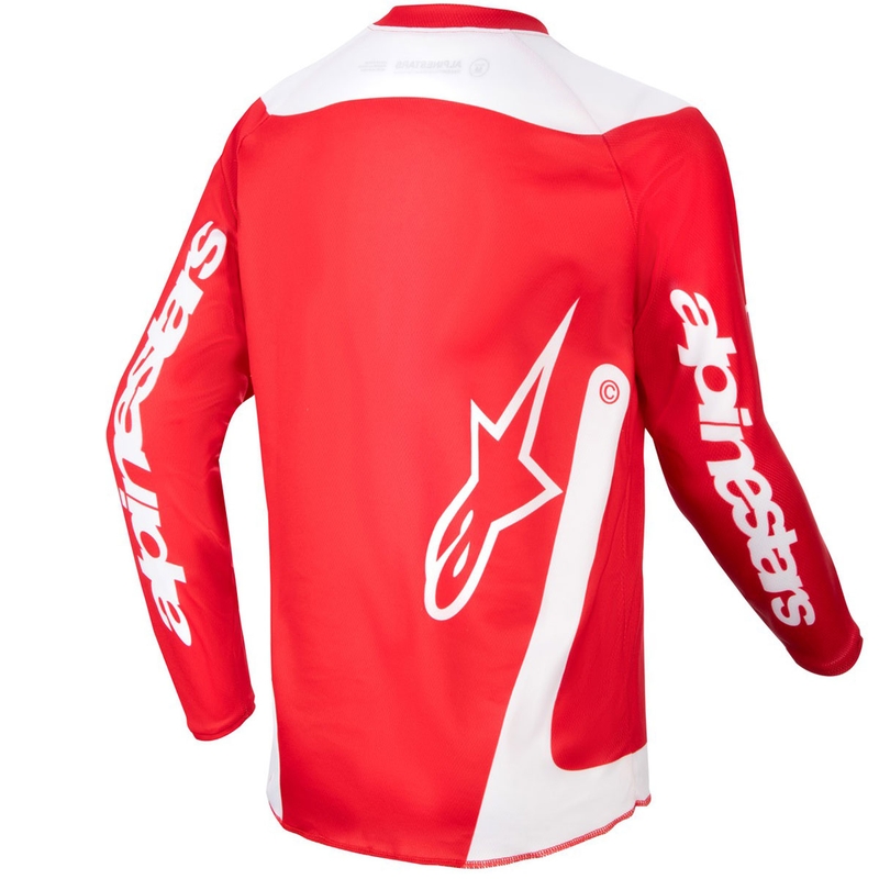Copii Motocross Jersey Alpinestars Racer Lurv 2024 roșu și alb