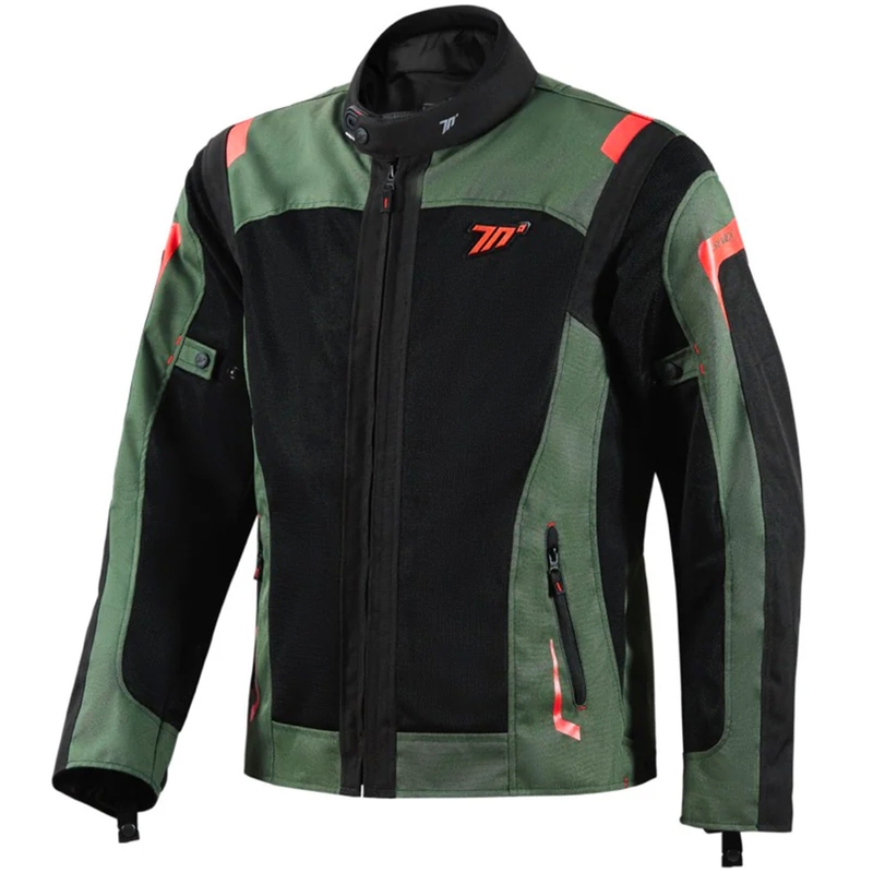 Geaca de motocicleta Seventy Degrees SD-JT66 Sahara Khaki Red