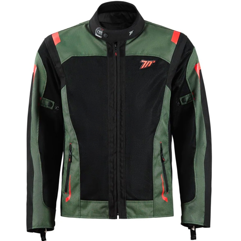Geaca de motocicleta Seventy Degrees SD-JT66 Sahara Khaki Red