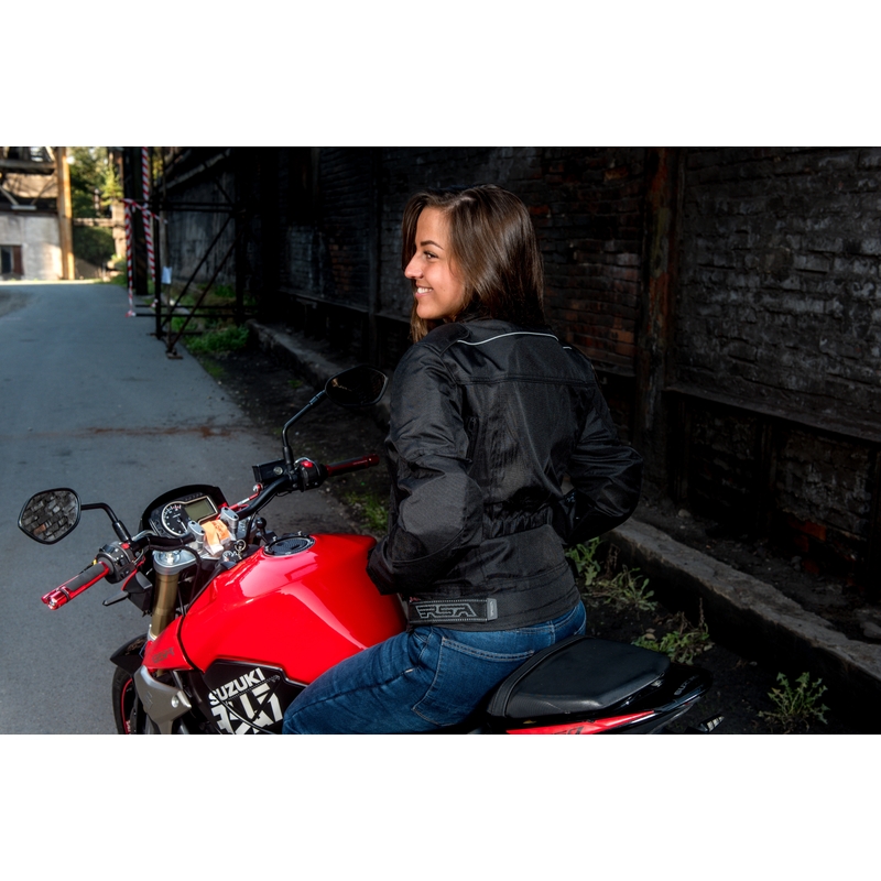 Jacheta de motociclete pentru femei RSA Queen negru výprodej lichidare