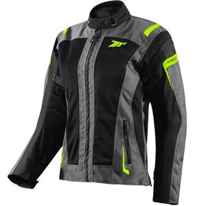 Geaca moto dama Seventy Degrees SD-JT68 Sahara negru-galben fluo