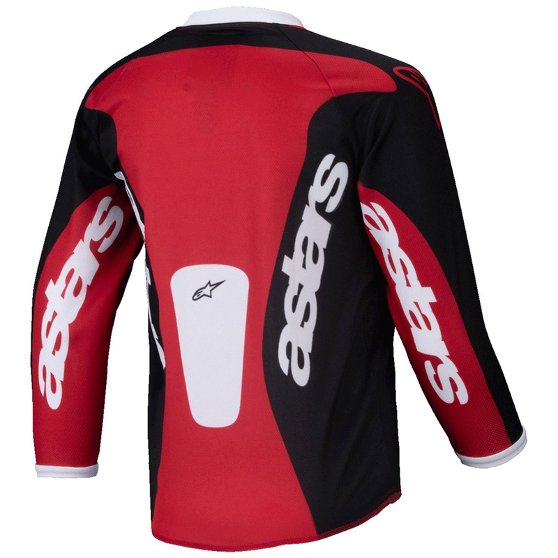 Tricou motocross pentru copii Alpinestars Racer Veil Kids negru-rosu