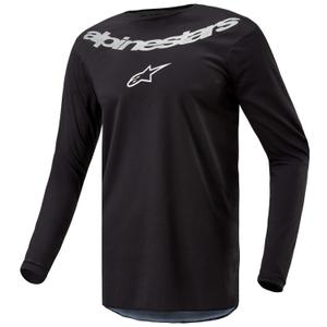 Tricou motocross Alpinestars Fluid Lucent negru-argintiu