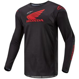 Tricou Motocross Alpinestars Racer Iconic Honda Collection Negru-Roșu