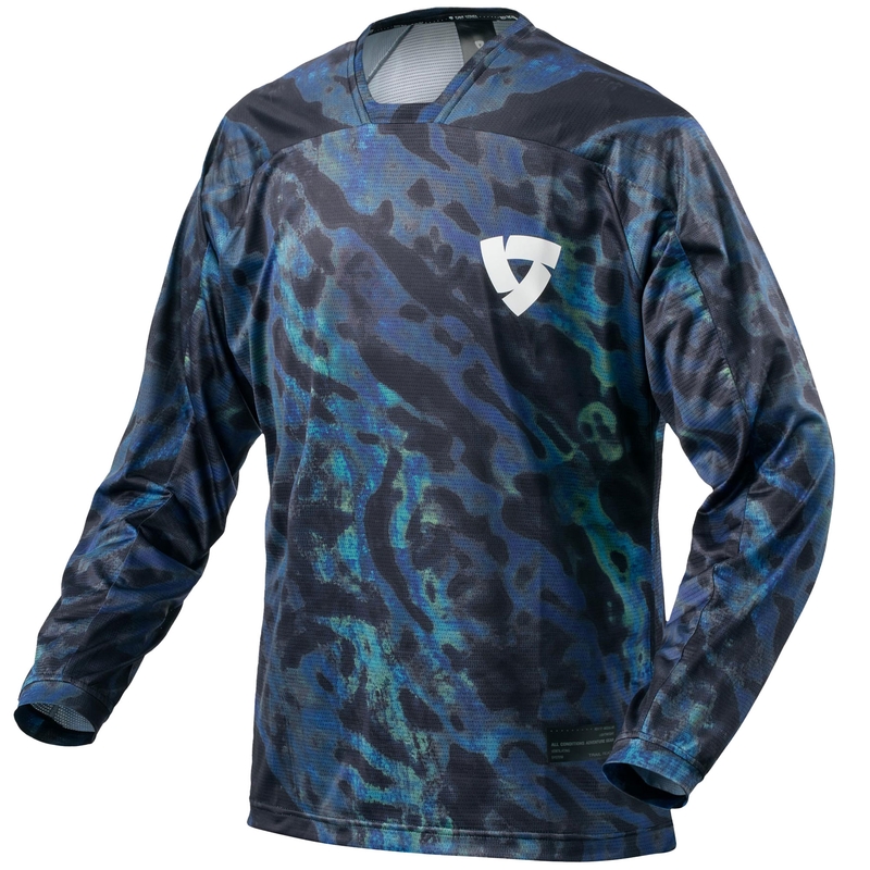 Tricou motocross Revit Emulsion albastru-negru