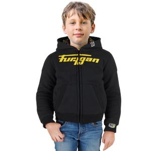Furygan Luxio Kid - Hanorac negru și galben pentru motociclete