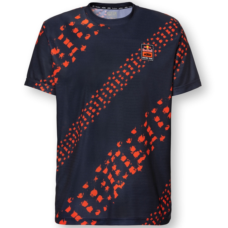 Tricou motocross KTM Red Bull portocaliu și albastru - mânecă scurtă lichidare