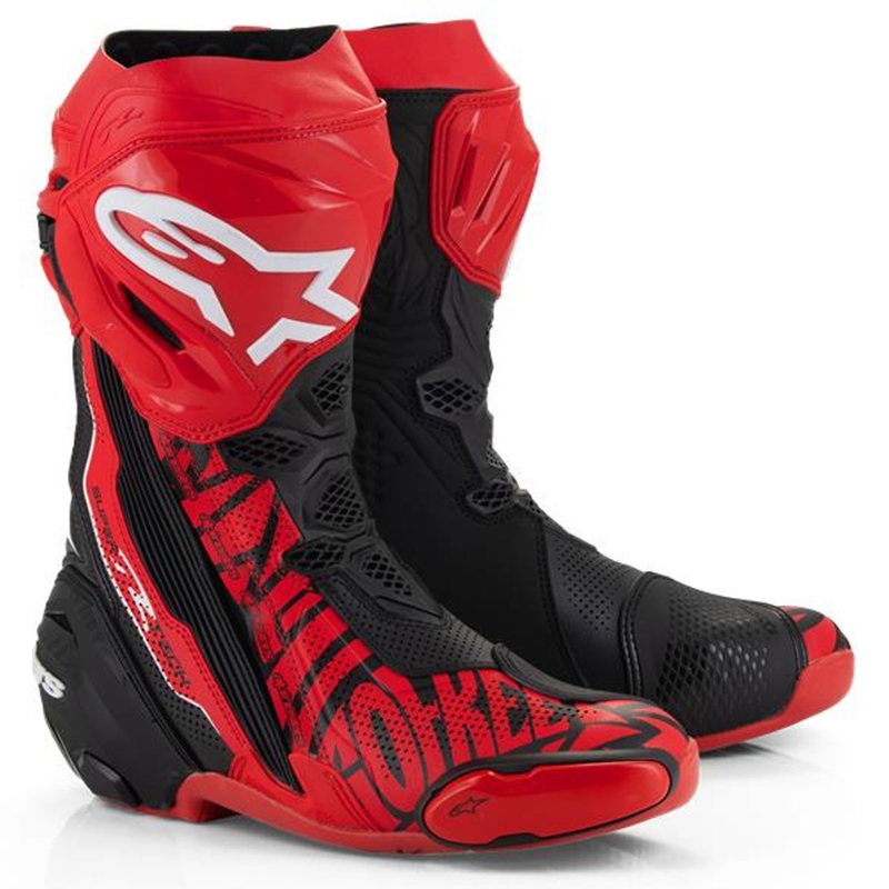 Ghete moto Alpinestars Supertech R Vented editie limitata Francesco Bagnaia rosu-negru