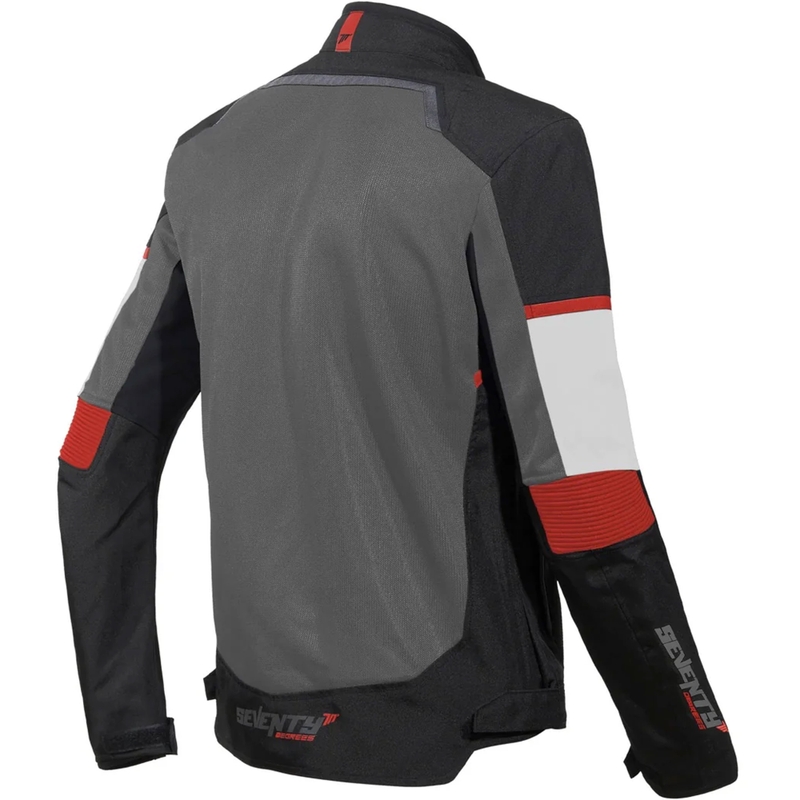 Geacă de motocicletă Seventy Degrees SD-JR60 Thunder negru-roșu