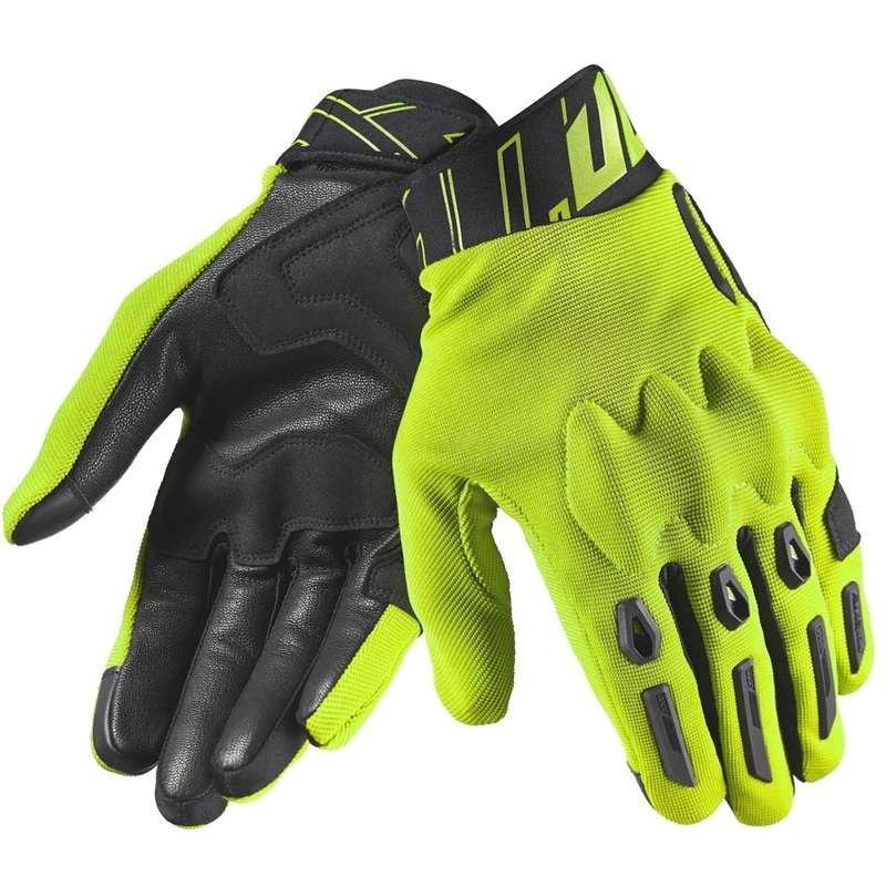 Mănuși de motocicletă Seventy Degrees SD-N66 Fullgas galben fluo