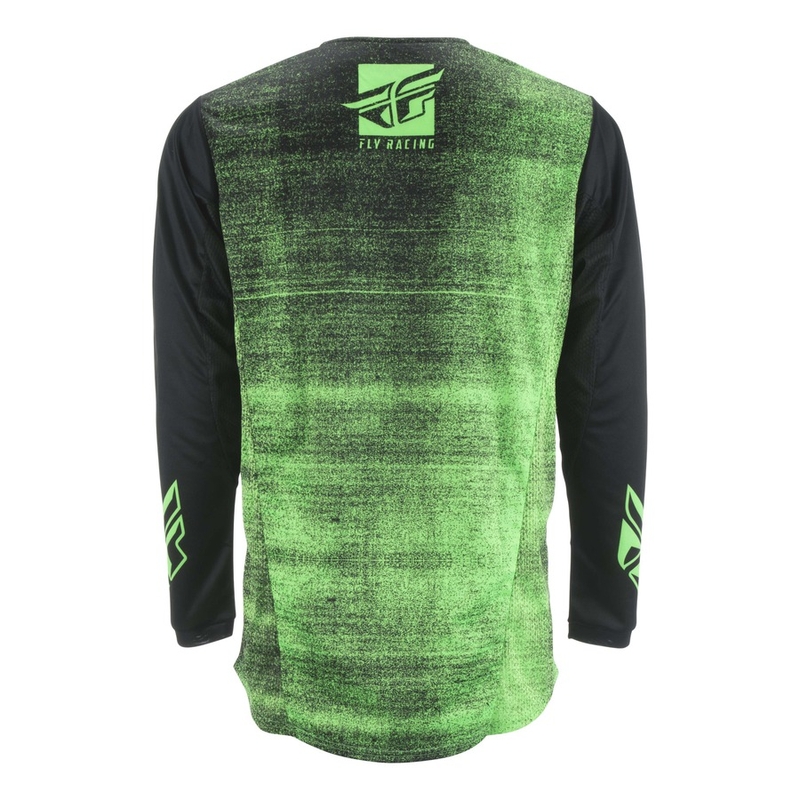 Tricou de motocross FLY Racing Kinetic NOIZ 2019 - SUA negru-fluo verde lichidare