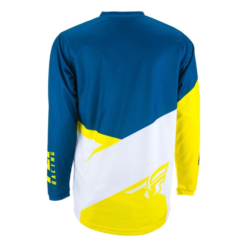 Tricou de motocross FLY Racing F-16 2019 - SUA galben-alb-albastru lichidare