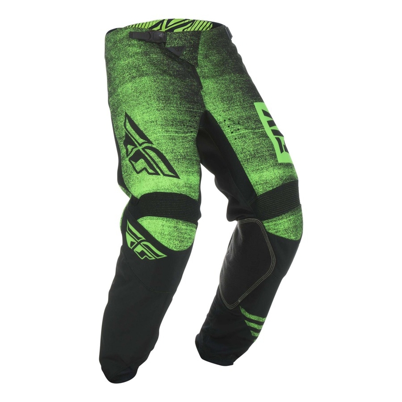 Pantaloni de motocross FLY Racing Kinetic NOIZ 2019 - SUA negru-fluo verde lichidare