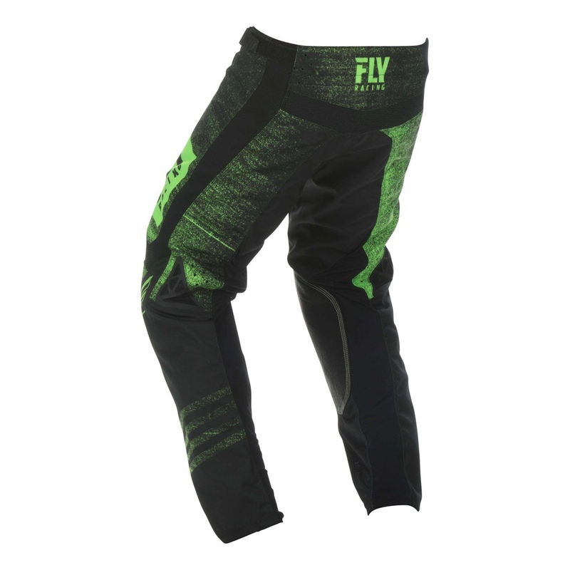 Pantaloni de motocross FLY Racing Kinetic NOIZ 2019 - SUA negru-fluo verde lichidare