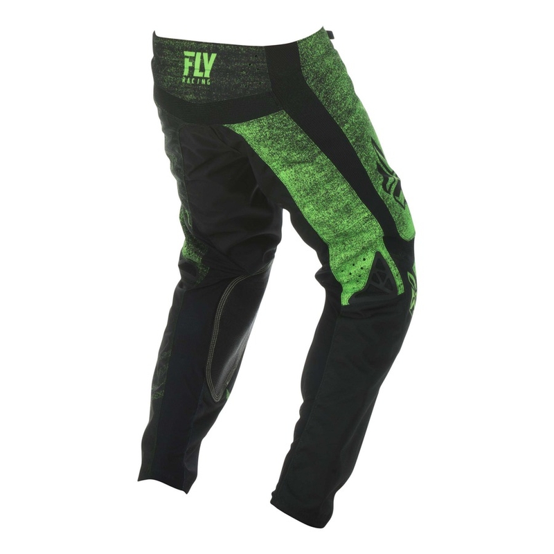 Pantaloni de motocross FLY Racing Kinetic NOIZ 2019 - SUA negru-fluo verde lichidare