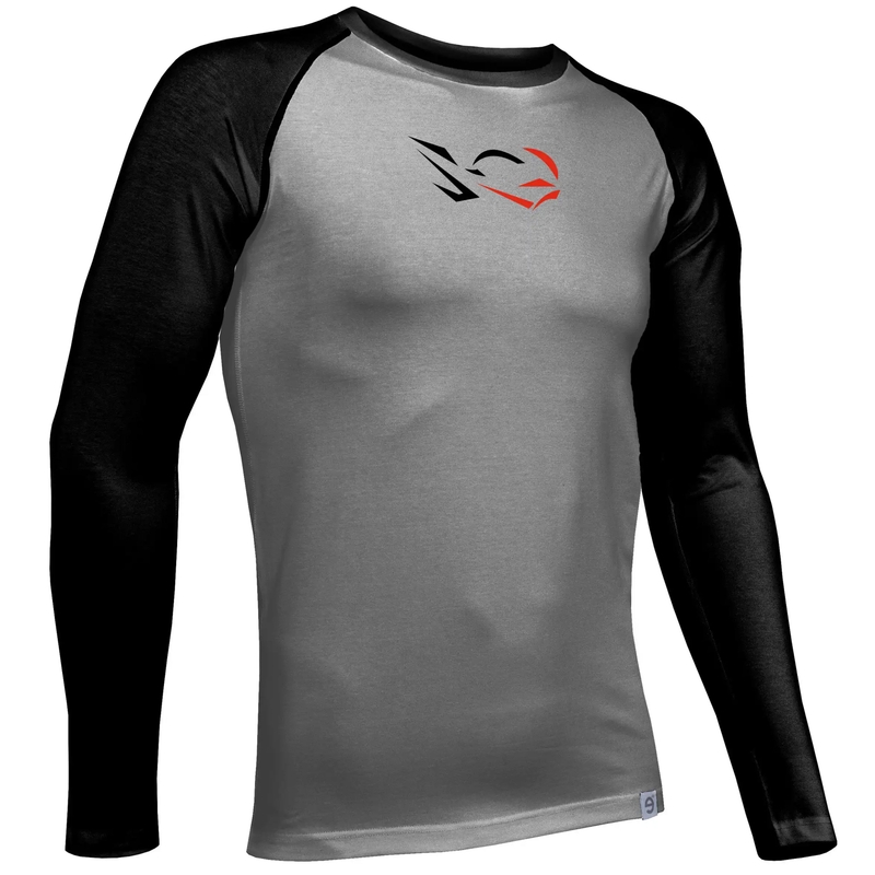 Tricou funcțional bărbătesc nanosilver® Combi Ride gri-negru