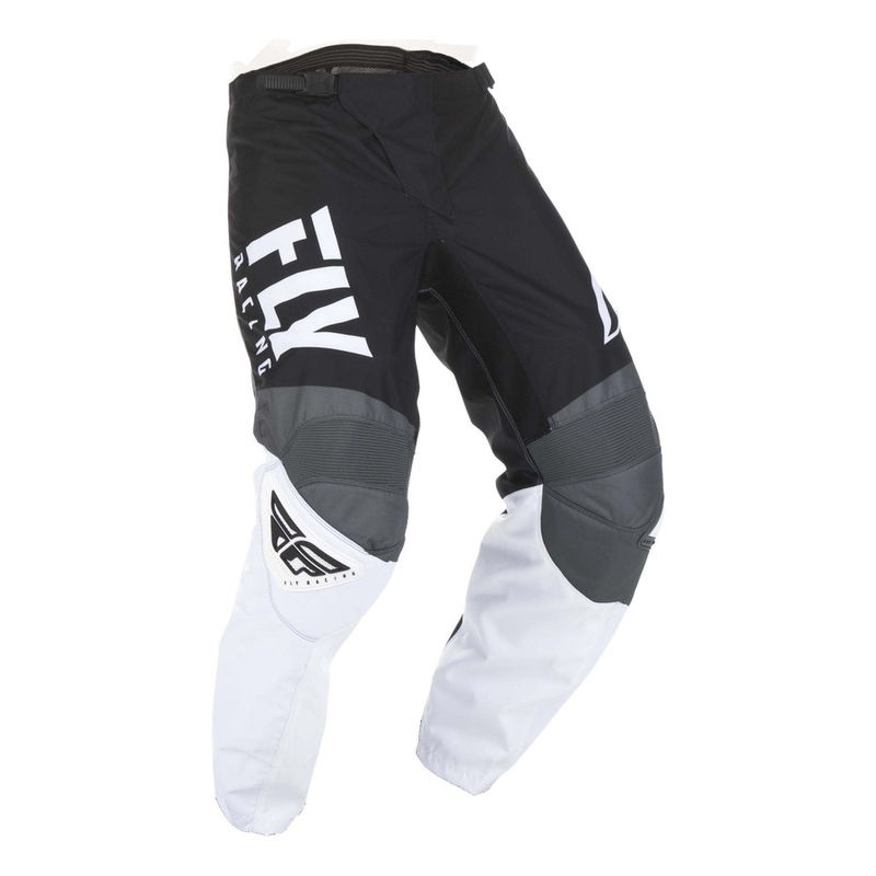 Pantaloni de motocross FLY Racing F-16 2019 - SUA negru-alb-gri negru-alb-gri lichidare
