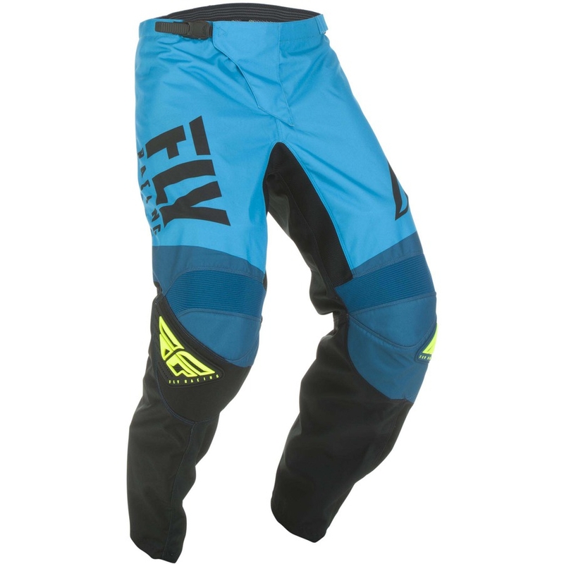 Pantaloni de motocross FLY Racing F-16 2019 - SUA albastru-negru-fluo galben lichidare