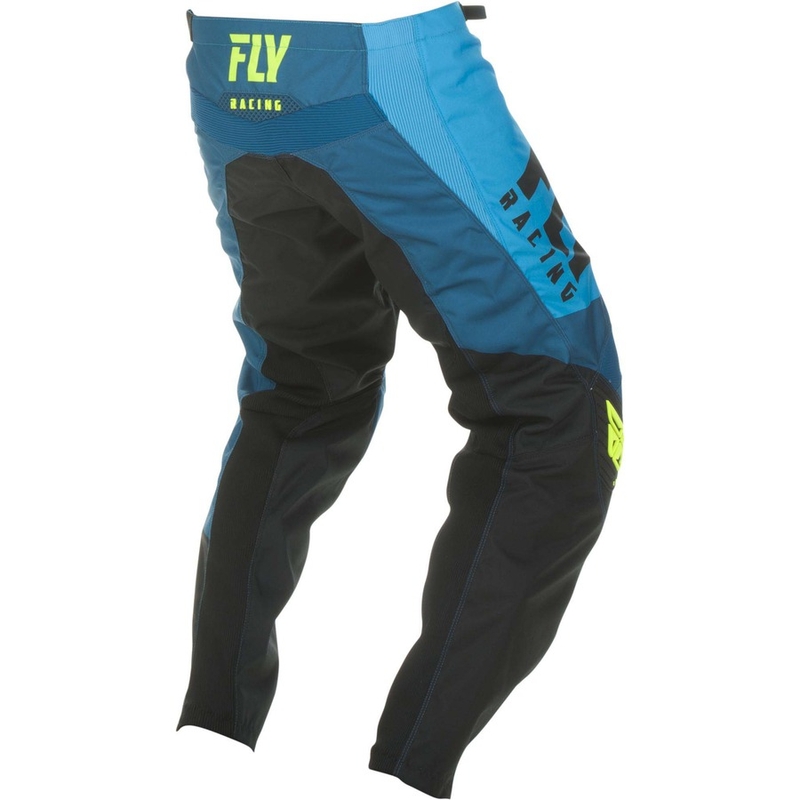 Pantaloni de motocross FLY Racing F-16 2019 - SUA albastru-negru-fluo galben lichidare