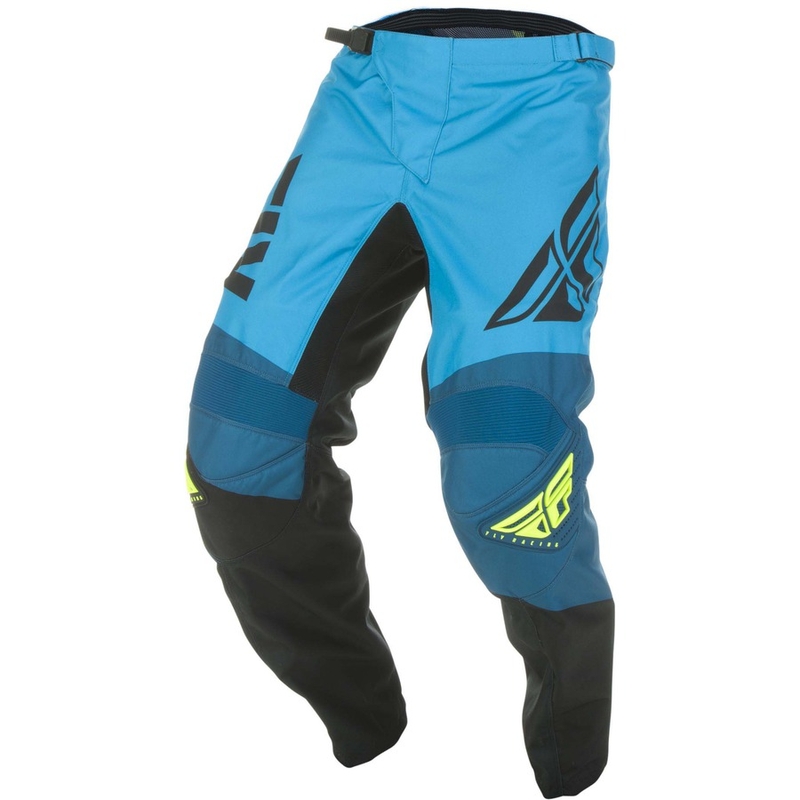 Pantaloni de motocross FLY Racing F-16 2019 - SUA albastru-negru-fluo galben lichidare