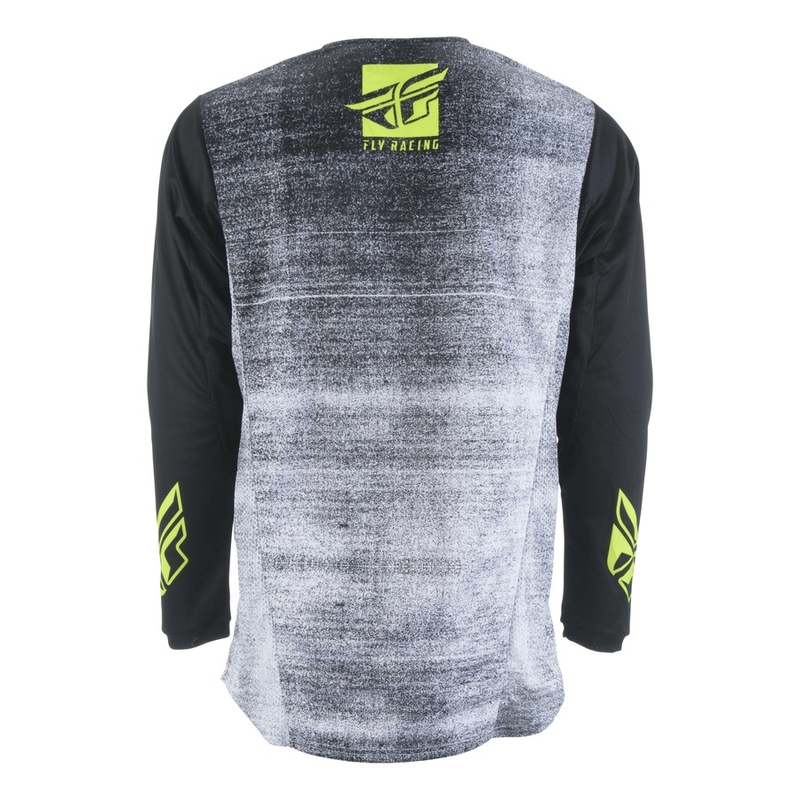 Tricou de motocross FLY Racing Kinetic NOIZ 2019 - SUA negru-fluo galben lichidare