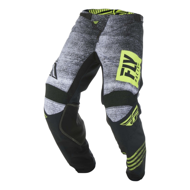 Pantaloni de motocross FLY Racing Kinetic NOIZ 2019 - SUA negru-fluo-galben