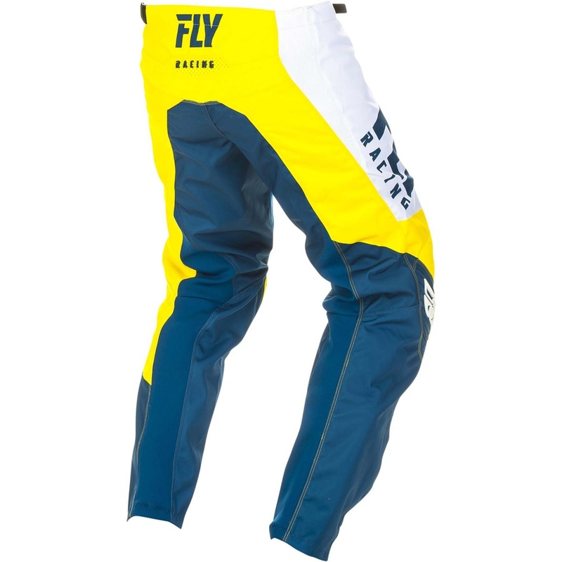 Pantaloni de motocross FLY Racing F-16 2019 - SUA galben-alb-albastru lichidare