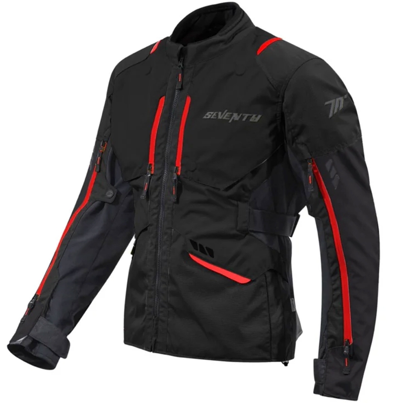 Geaca de motocicleta Seventy Degrees SD-JT67 Tanami negru-rosu