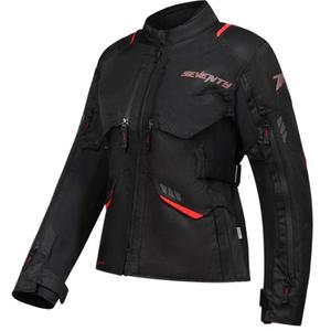 Geaca moto dama Seventy Degrees SD-JT69 Tanami negru-rosu