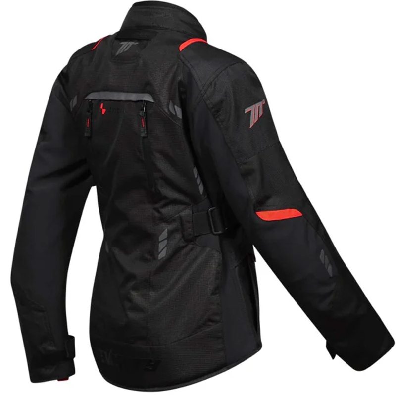 Geaca moto dama Seventy Degrees SD-JT69 Tanami negru-rosu