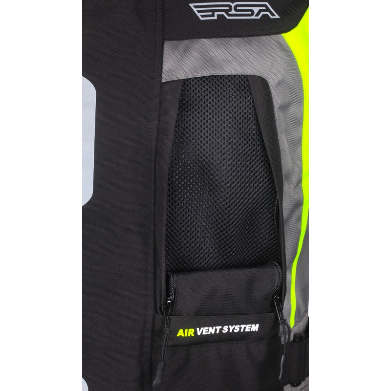 Jachetă de motociclete RSA Desert negru-cenușiu-gri-galben-fluo lichidare