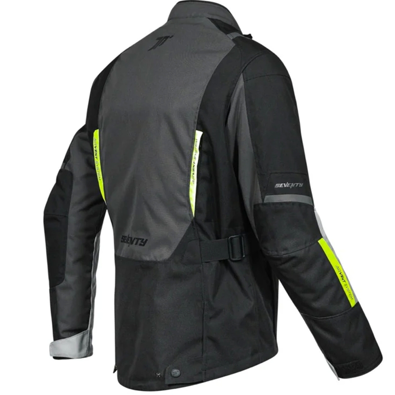 Geacă moto Seventy Degrees SD-JT83 Tonale negru-gri-galben fluo