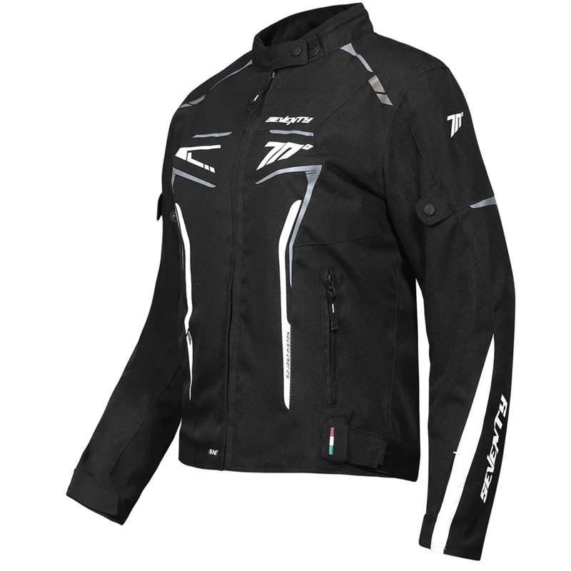 Geacă motocicletă damă Seventy Degrees SD-JR67 Piston negru-gri-alb