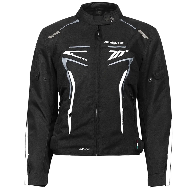 Geacă motocicletă damă Seventy Degrees SD-JR67 Piston negru-gri-alb