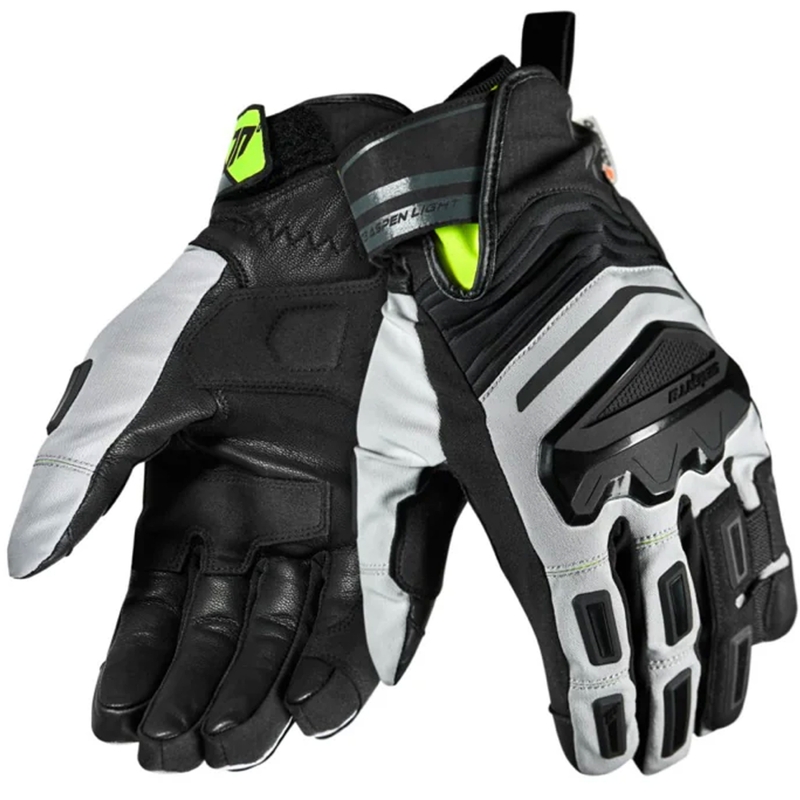 Mănuși pentru motociclete Seventy Degrees SD-T13 Aspen Light negru-gri-galben fluo