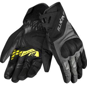 Mănuși de motocicletă Seventy Degrees SD-T55 Atak negru-galben fluo