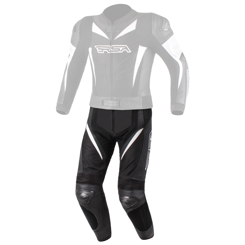 RSA GPX negru și alb pentru bărbați RSA GPX pantaloni de motociclete výprodej lichidare