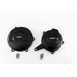 Engine covers PUIG Track for Championship 21505N Negru included 2 covers