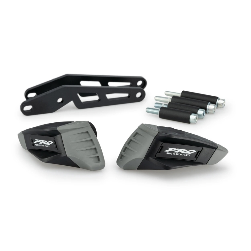 Frame sliders PUIG PRO 2.0 black with grey rubber